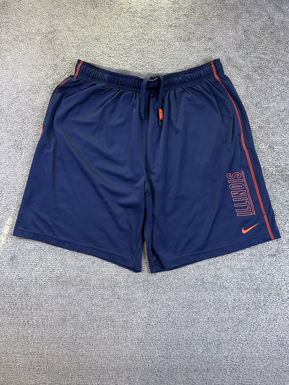 Nike Illinois Fighting Illini Microfiber Basketball Shorts Gym Navy Men's 2XL